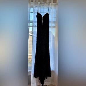 Tarik Ediz Black Backless Gown